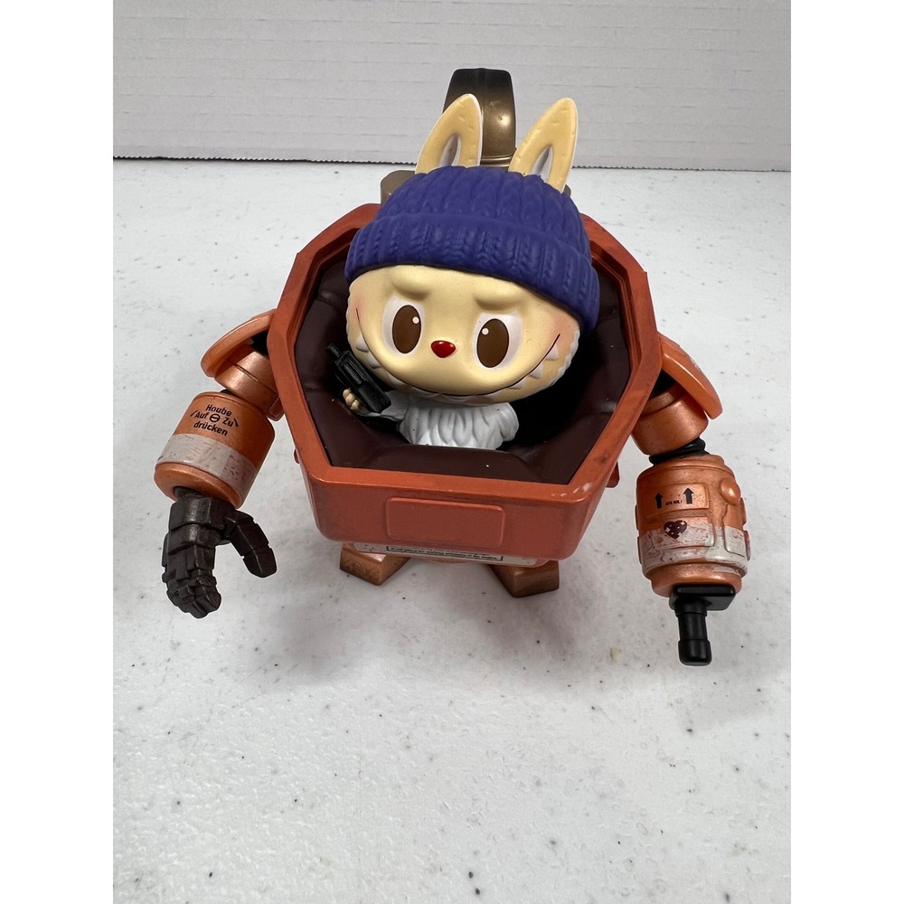 Pop Mart Labubu The Monsters Mecha Orange Robot Figure Kasing Lung Art Toy